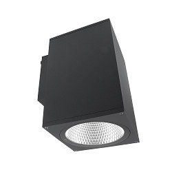 Gevelspot SHORELINE PRO SQUARE 140 DOWN 1-vlams, hoekig, CCT Switch IP65, donkergrijs dimbaar