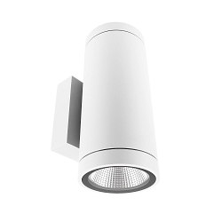 Gevelspot SHORELINE PRO ROUND 100 UP&DOWN 2-vlams, rond, CCT Switch IP65, wit dimbaar