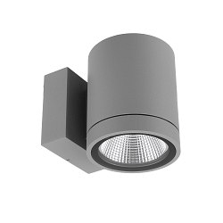 Gevelspot SHORELINE PRO ROUND 100 DOWN 1-vlams, rond, CCT Switch IP65, lichtgrijs dimbaar