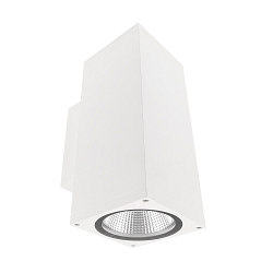 Gevelspot PRO SQUARE 100 UP&DOWN 2-vlams, hoekig, CCT Switch IP65, wit dimbaar