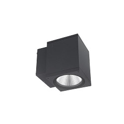 Gevelspot PRO SQUARE 100 DOWN 1-vlams, hoekig, CCT Switch IP65, donkergrijs dimbaar