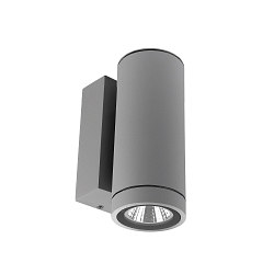 Gevelspot SHORELINE PRO ROUND 68 DOWN 1-vlams, rond, CCT Switch IP65, lichtgrijs dimbaar