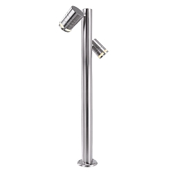 outdoor floor lamp ZILLY II swivelling, voltage constant GU10 IP44, clear, silver, transparent dimmable