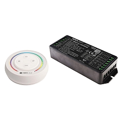 LED dimmer RGB/W/CCT, zwart, wit
