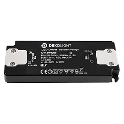 LED voedingsapparaat FLAT CV UT12V/12W spanningsconstante, zwart