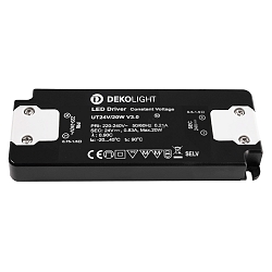 LED besturingsprogramma FLAT CV UT24V spanningsconstante, schakelbaar, grijs, zwart