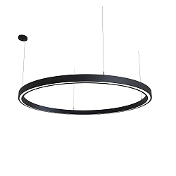 pendant luminaire LAUTARO 1500/60 DOWN OPAL P5 IP20, black dimmable
