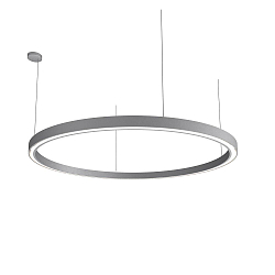 Pendelarmatuur LAUTARO 1500/60 DOWN PRISMA P5 IP20, lichtgrijs dimbaar