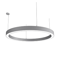 Pendelarmatuur LAUTARO 1500/100 UP/DOWN OPAL P5 IP20, lichtgrijs dimbaar