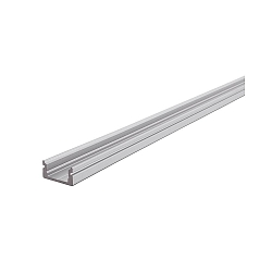 U-profiel AU-01-08 plat, zilver mat