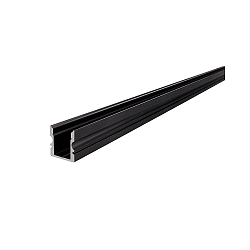 U-profiel AU-02-08, zwart mat
