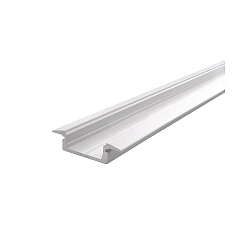 ET-01-12, flat T-profile for 12 - 13,3 mm LED stripes, 200cm, matt white