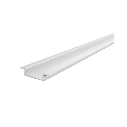ET-01-15, flat T-profile for 15 - 16,3 mm LED stripes, 200cm, matt white