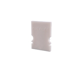 Endcaps H-AU-02-08, 14 mm, 2 items, white