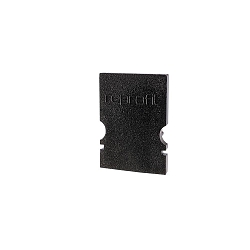 Endcaps H-AU-02-08, 14 mm, 2 items, black