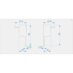 Endcaps H-EL-03-10 set 2 items, white