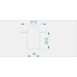 Eindkap ET-03-10 set van 2, wit