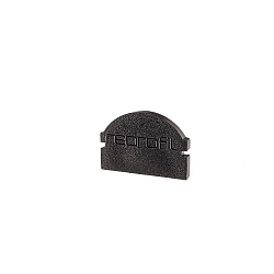 Endcaps L-AU-01-10, 16 mm, 2 items, black
