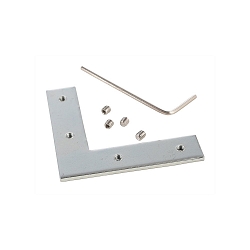Groefmoer hoekconnector AU-10-12, zilver
