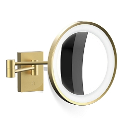 Spiegel met verlichting BS 40 LED 3-voudig IP 44, goud mat 