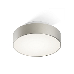 Plafondarmatuur GLOW 26 N LED IP44, nikkel gesatineerd dimbaar
