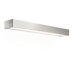 Wandarmatuur BOX 60 N LED IP44, nikkel gesatineerd dimbaar