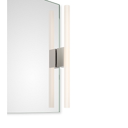 Mirror luminaire OMEGA 1, 1x S14d, 30-60cm, 1 socket, IP20, nickel satin