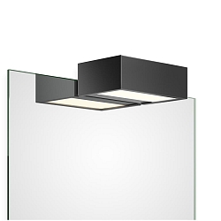 LED Mirror luminaire BOX 1-15 N LED, 18,4W, 3000K, 2800lm, IP44, black matt