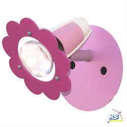 Spot BLOSSOM, nursery lamp 1 flame, 1x E14, pink