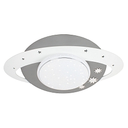 LED Ceiling luminaire SATURN STARLIGHT TECHNIKWELT, 14W, 3000-5000K, silver/white