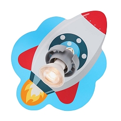 Spot RAKETE TECHNIKWELT, GU10, grey/red 