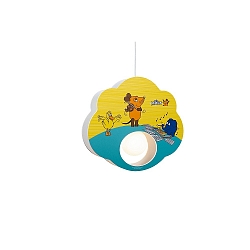 pendant luminaire MAUS E27, yellow, petrol