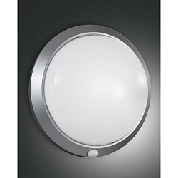 Fabas Luce ARMILLA Ceiling luminaire, IP44, E27, plastic, silver