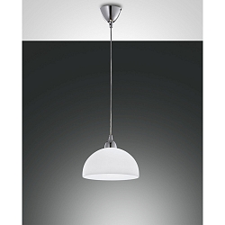 Pendelarmatuur NICE klein, rond E27 IP20, chroom, wit dimbaar