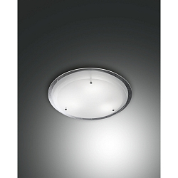 Plafondarmatuur HILL rond E27 IP20, chroom, wit dimbaar