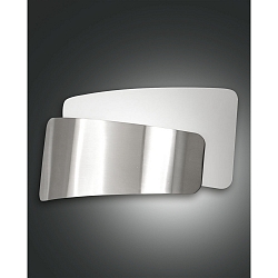 Fabas Luce SLANE Wall luminaire, E27, nickel satin / glass white