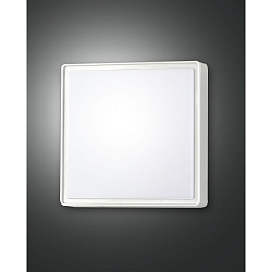 Fabas Luce OBAN LED Ceiling luminaire, IP65, 24x24cm, white, 3000K