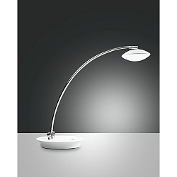 Tafelarmatuur HALE rond, kantelbaar IP20, chroom, wit dimbaar