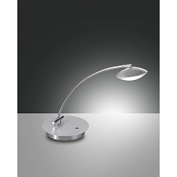 Tafelarmatuur HALE rond, kantelbaar IP20, aluminium geborsteld, chroom dimbaar