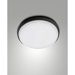 Plafondarmatuur OLLY � 30CM rond, slagvast, schakelbaar IP54, zwart 