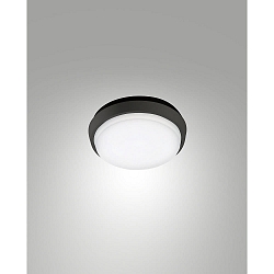 Plafondarmatuur OLLY � 17.5CM rond, slagvast, schakelbaar IP54, zwart 