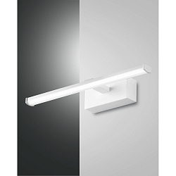 Spiegelarmatuur NALA 300MM down, hoekig, schakelbaar, gebogen IP44, wit 