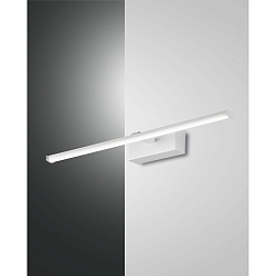 Spiegelarmatuur NALA 500MM down, hoekig, schakelbaar, gebogen IP44, wit 