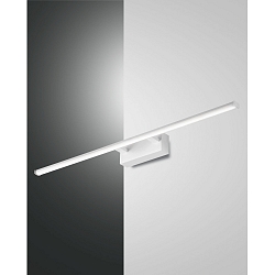 Spiegelarmatuur NALA 750MM down, hoekig, schakelbaar, gebogen IP44, wit 