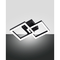wall and ceiling luminaire BARD IP20, satined, black dimmable