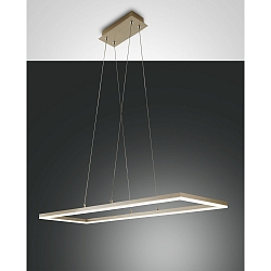 Pendelarmatuur BARD hoekig, lang IP20, goud mat, gesatineerd dimbaar