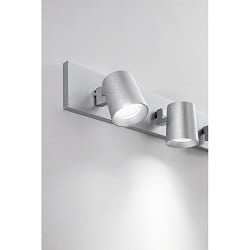 Spotlight bar MODO 4-vlams, instelbaar GU10 IP20, aluminium geborsteld dimbaar