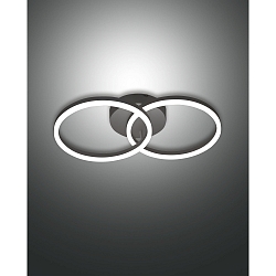 LED Wall luminaire GIOTTO, 2x 18W, 3000K, 3240lm, IP20, black