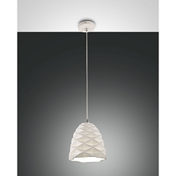 Pendelarmatuur DUCHESSA klein, rond E27 IP20, wit dimbaar