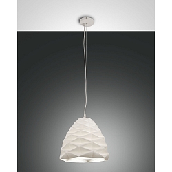 Pendelarmatuur DUCHESSA groot, rond E27 IP20, wit dimbaar